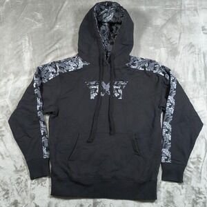 PXG Hoodie Mens Medium Black Floral Print Golf Pullover Hawaiian Sweatshirt